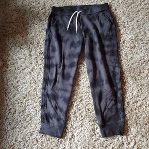 Pink Victoria secret joggers black tie dye